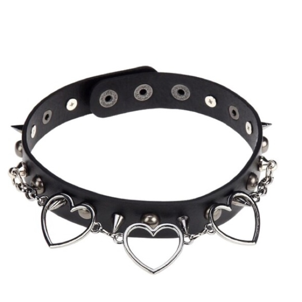 Necklace PU Leather Black Goth Punk Rock Choker Necklaces For Women Men Hip Hop